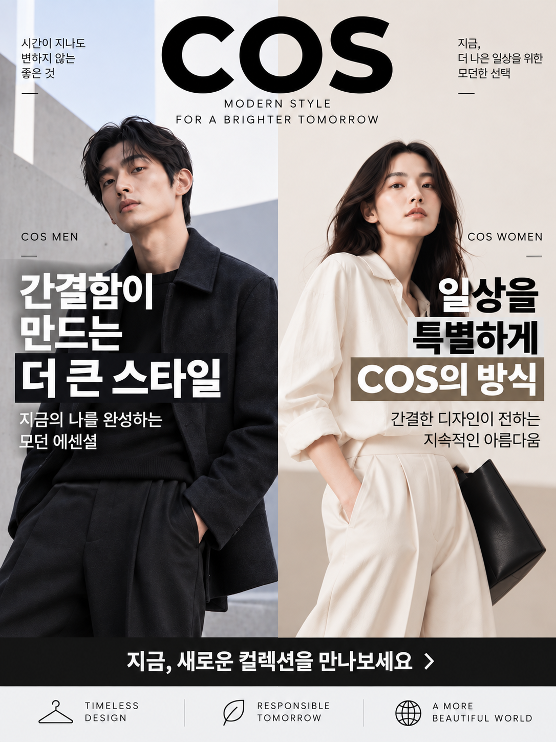 COS 패션 콘셉트 광고